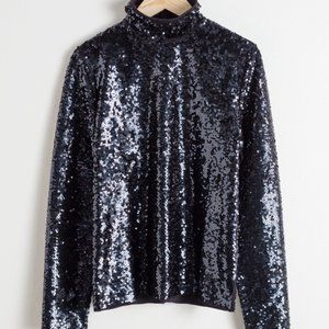 Sequin Turtleneck
